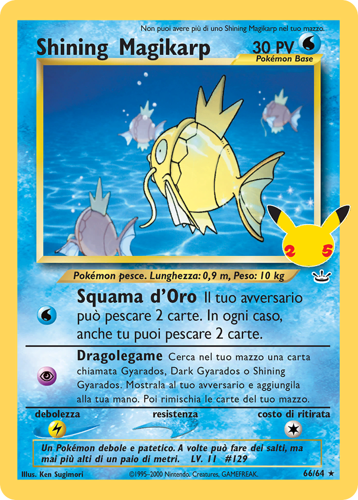 Shining Magikarp 066 — Gran Festa: Collezione Classica (Italian Pokémon TCG card)