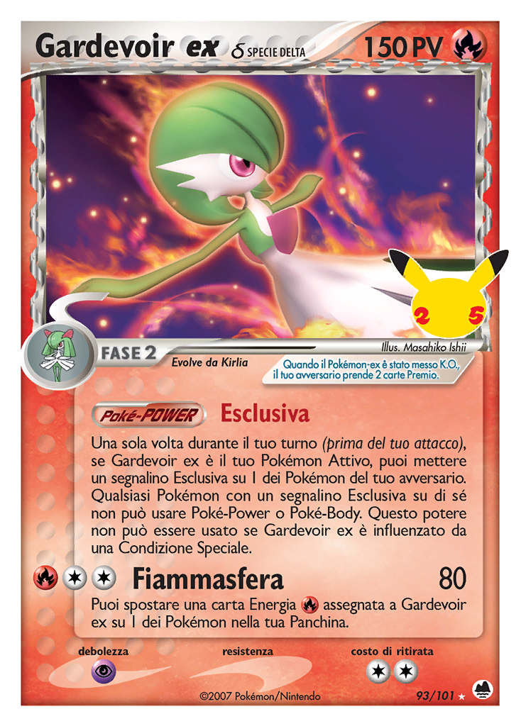 Gardevoir ex δ 093 — Gran Festa: Collezione Classica (Italian Pokémon TCG card)