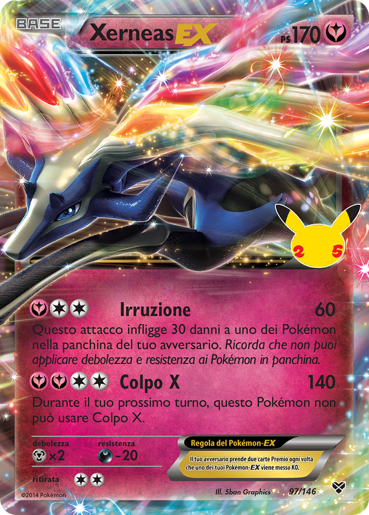 Xerneas-EX 097 — Gran Festa: Collezione Classica (Italian Pokémon TCG card)