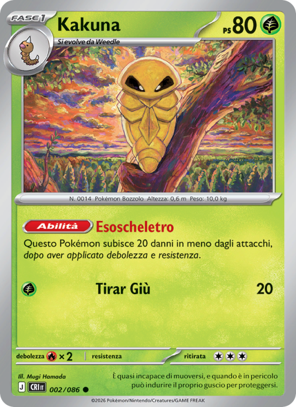 Kakuna 002 — Caos Nascente (Italian Pokémon TCG card)