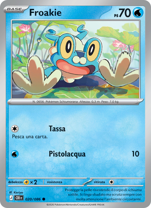 Froakie 020 — Caos Nascente (Italian Pokémon TCG card)