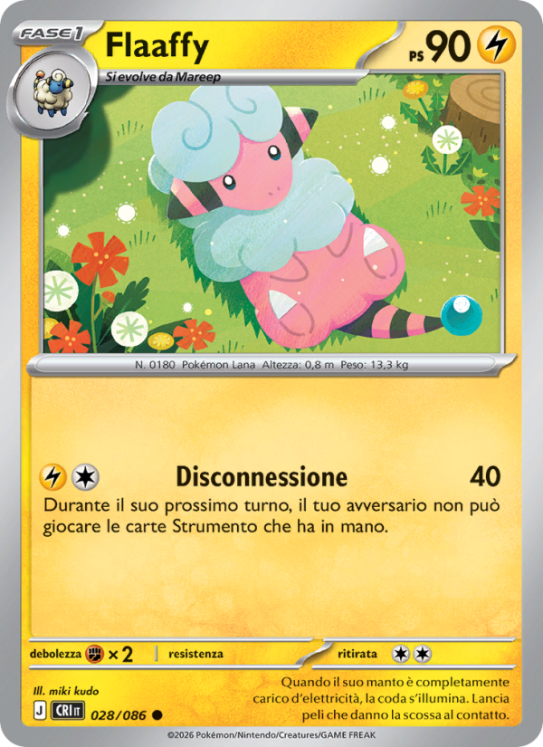 Flaaffy 028 — Caos Nascente (Italian Pokémon TCG card)
