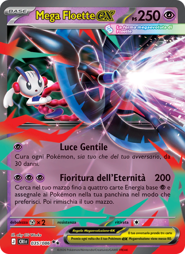 Mega Floette-ex 035 — Caos Nascente (Italian Pokémon TCG card)