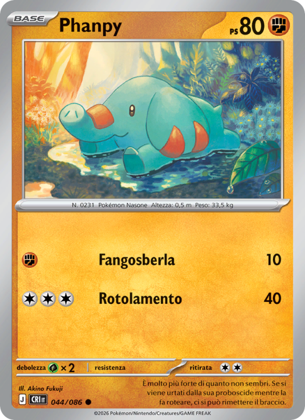 Phanpy 044 — Caos Nascente (Italian Pokémon TCG card)