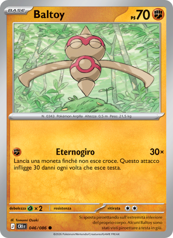 Baltoy 046 — Caos Nascente (Italian Pokémon TCG card)