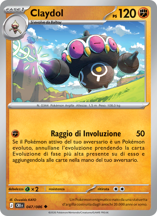 Claydol 047 — Caos Nascente (Italian Pokémon TCG card)