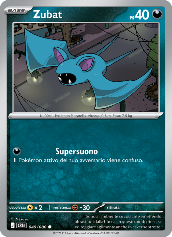 Zubat 049 — Caos Nascente (Italian Pokémon TCG card)