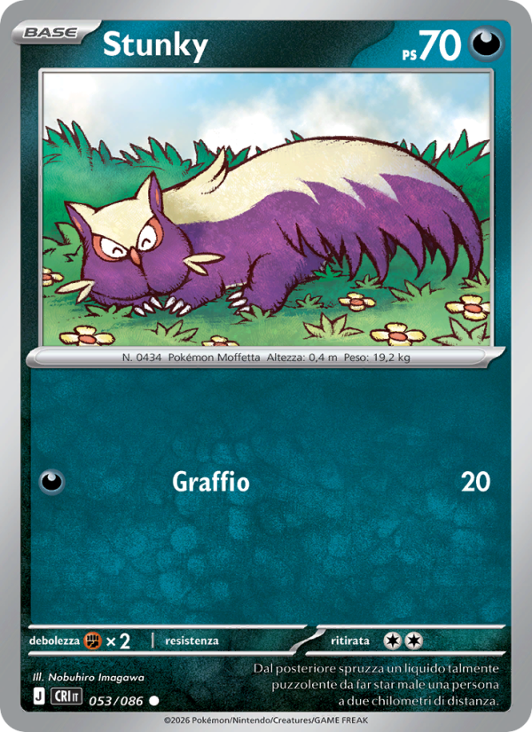 Stunky 053 — Caos Nascente (Italian Pokémon TCG card)