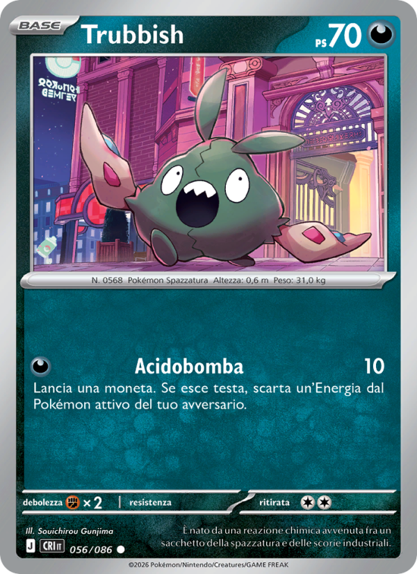 Trubbish 056 — Caos Nascente (Italian Pokémon TCG card)