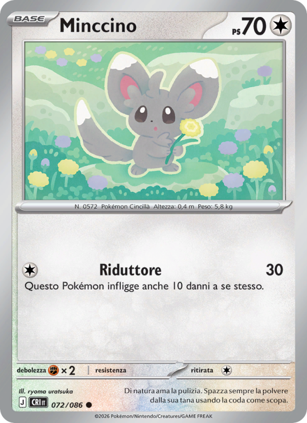 Minccino 072 — Caos Nascente (Italian Pokémon TCG card)