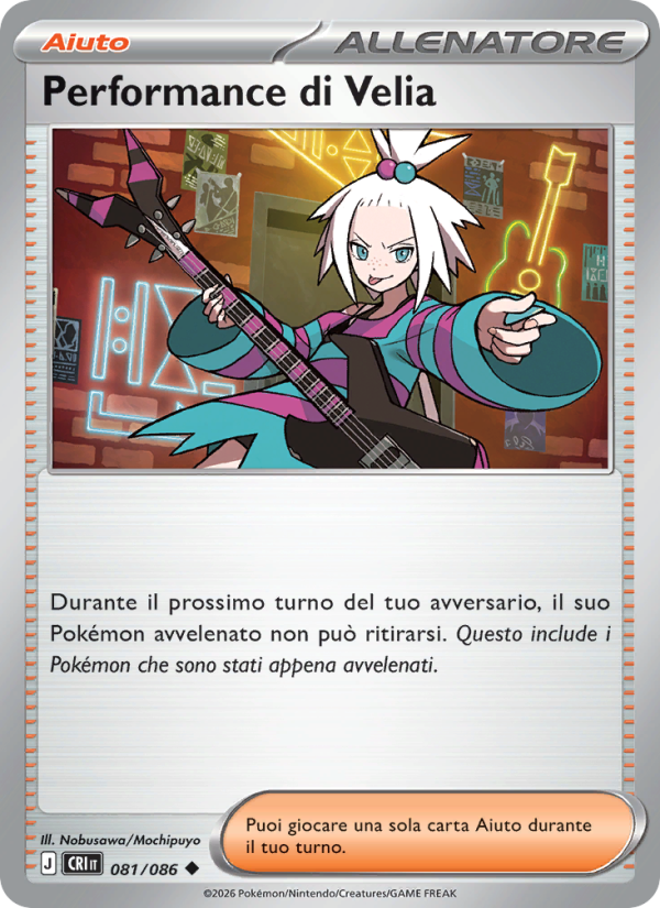 Performance di Velia 081 — Caos Nascente (Italian Pokémon TCG card)