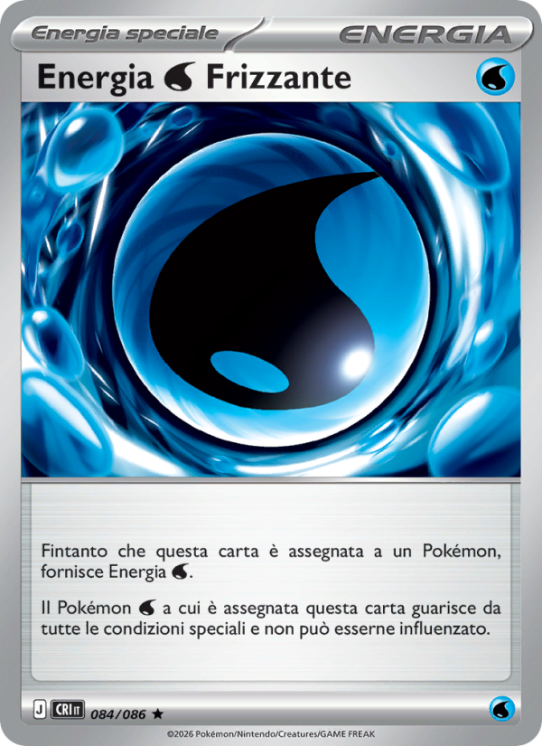 Energia Water Frizzante 084 — Caos Nascente (Italian Pokémon TCG card)