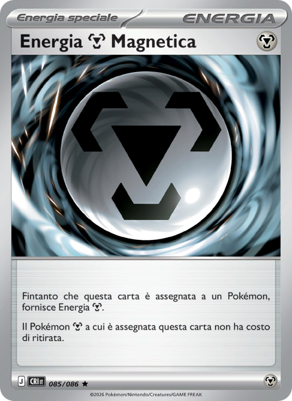 Energia Metal Magnetica 085 — Caos Nascente (Italian Pokémon TCG card)