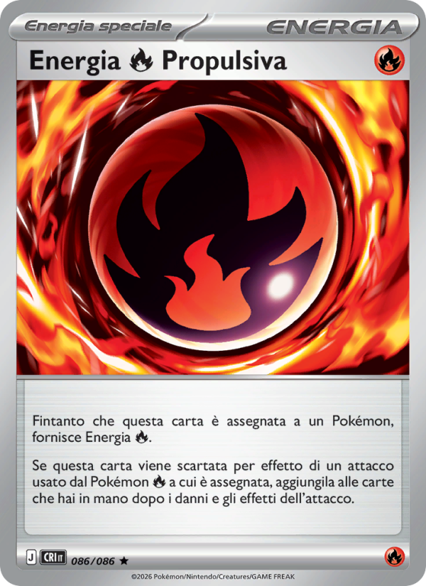 Energia Fire Propulsiva 086 — Caos Nascente (Italian Pokémon TCG card)