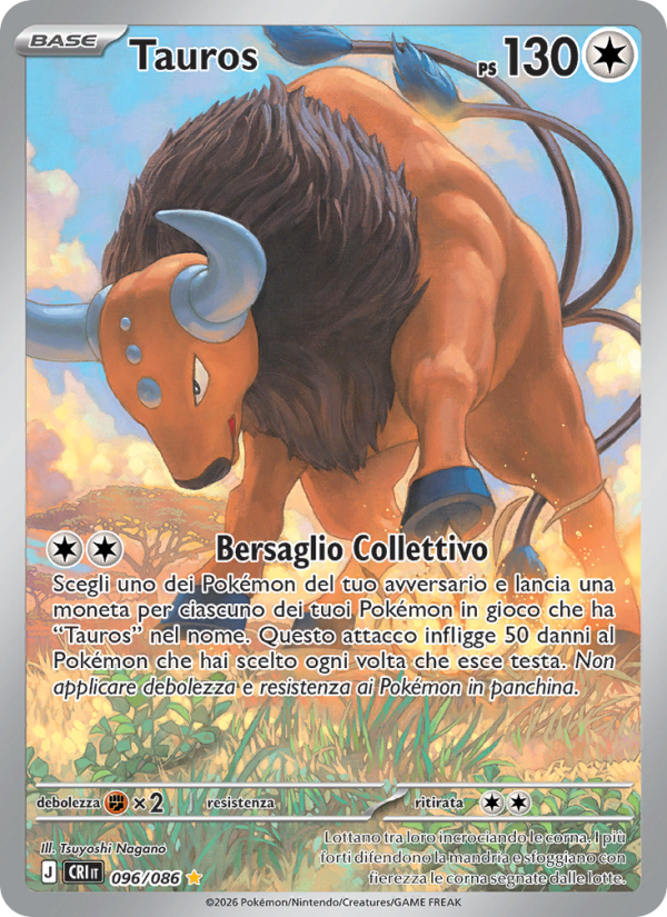 Tauros 096 — Caos Nascente (Italian Pokémon TCG card)