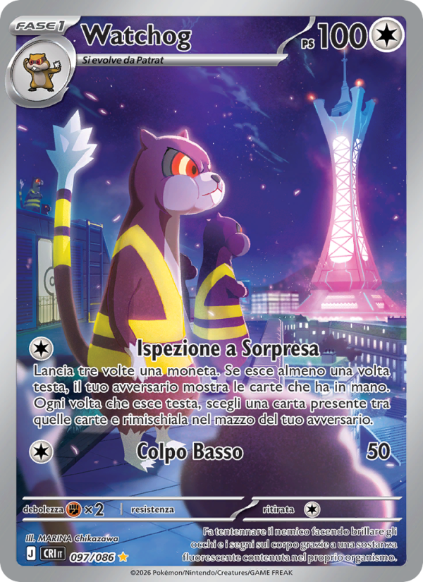 Watchog 097 — Caos Nascente (Italian Pokémon TCG card)