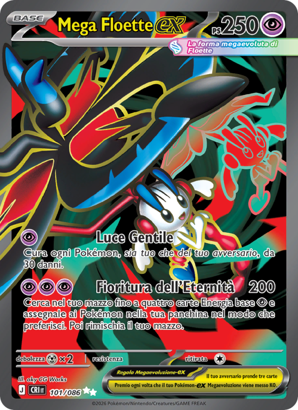 Mega Floette-ex 101 — Caos Nascente (Italian Pokémon TCG card)