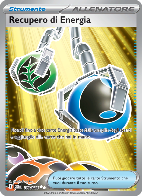 Recupero di Energia 108 — Caos Nascente (Italian Pokémon TCG card)