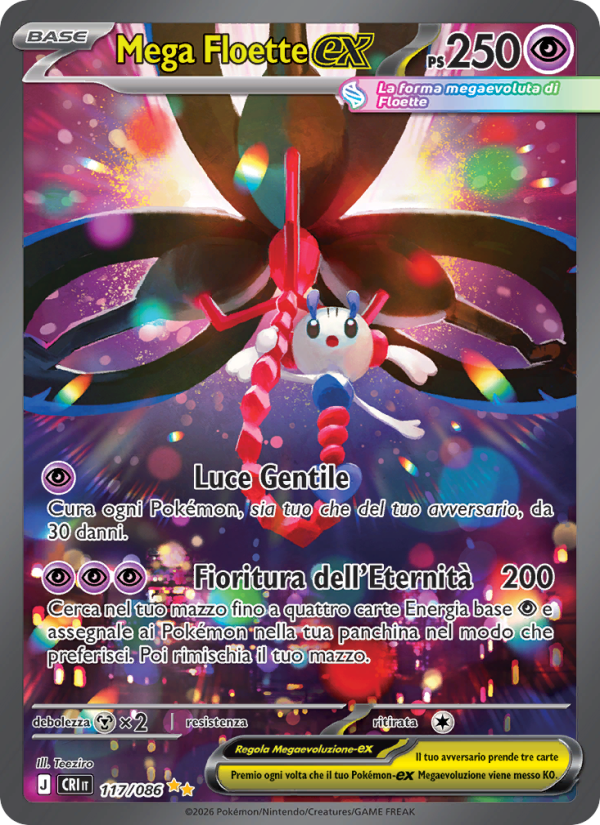 Mega Floette-ex 117 — Caos Nascente (Italian Pokémon TCG card)