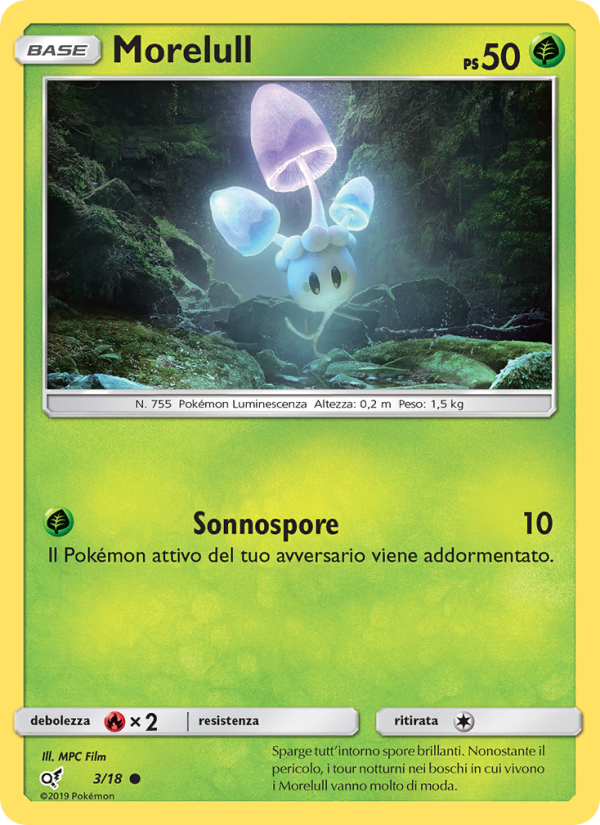 Morelull 003/18 — Detective Pikachu (Italian Pokémon TCG card)