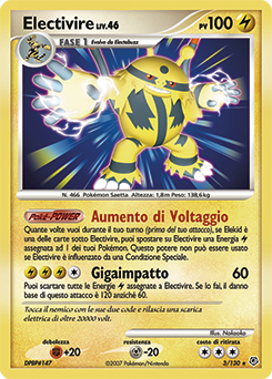 Electivire 003/130 — Diamante & Perla (Italian Pokémon TCG card)