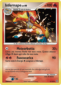 Infernape 005/130 — Diamante & Perla (Italian Pokémon TCG card)