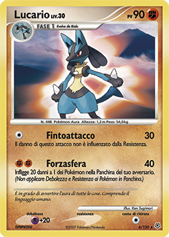 Lucario 006/130 — Diamante & Perla (Italian Pokémon TCG card)