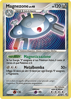 Magnezone 008/130 — Diamante & Perla (Italian Pokémon TCG card)