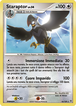 Staraptor 016/130 — Diamante & Perla (Italian Pokémon TCG card)