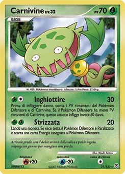 Carnivine 021/130 — Diamante & Perla (Italian Pokémon TCG card)