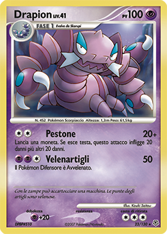 Drapion 023/130 — Diamante & Perla (Italian Pokémon TCG card)