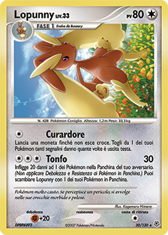 Lopunny 030/130 — Diamante & Perla (Italian Pokémon TCG card)
