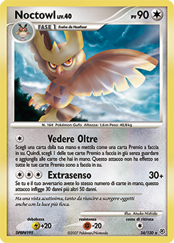Noctowl 034/130 — Diamante & Perla (Italian Pokémon TCG card)