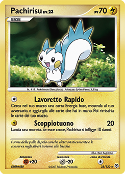 Pachirisu 035/130 — Diamante & Perla (Italian Pokémon TCG card)