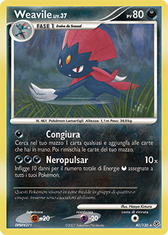 Weavile 040/130 — Diamante & Perla (Italian Pokémon TCG card)