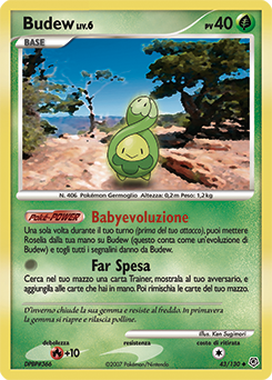 Budew 043/130 — Diamante & Perla (Italian Pokémon TCG card)
