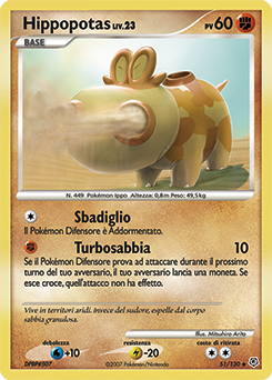 Hippopotas 051/130 — Diamante & Perla (Italian Pokémon TCG card)