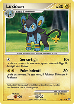 Luxio 052/130 — Diamante & Perla (Italian Pokémon TCG card)