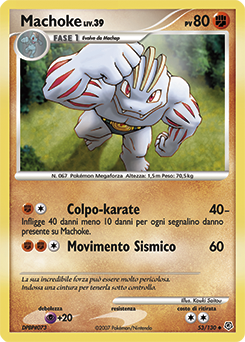Machoke 053/130 — Diamante & Perla (Italian Pokémon TCG card)