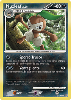 Nuzleaf 057/130 — Diamante & Perla (Italian Pokémon TCG card)