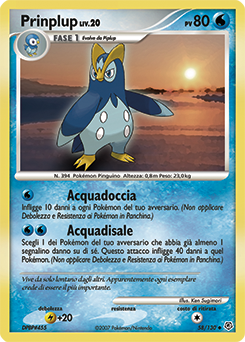 Prinplup 058/130 — Diamante & Perla (Italian Pokémon TCG card)