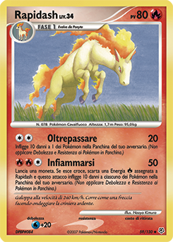 Rapidash 059/130 — Diamante & Perla (Italian Pokémon TCG card)