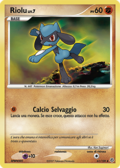 Riolu 061/130 — Diamante & Perla (Italian Pokémon TCG card)