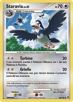 Staravia 064/130 — Diamante & Perla (Italian Pokémon TCG card)