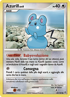 Azurill 069/130 — Diamante & Perla (Italian Pokémon TCG card)