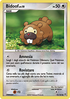 Bidoof 070/130 — Diamante & Perla (Italian Pokémon TCG card)