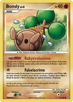 Bonsly 071/130 — Diamante & Perla (Italian Pokémon TCG card)