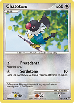 Chatot 074/130 — Diamante & Perla (Italian Pokémon TCG card)