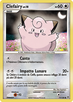 Clefairy 077/130 — Diamante & Perla (Italian Pokémon TCG card)