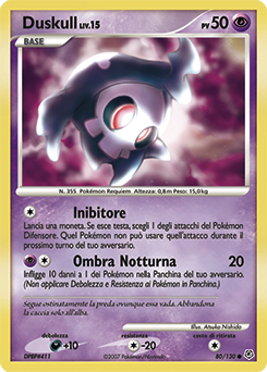Duskull 080/130 — Diamante & Perla (Italian Pokémon TCG card)